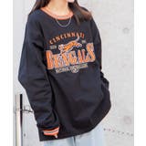 ブラック | 別注 NFL チームロゴ刺繍BIGロンTシャツ | WEGO【MEN】