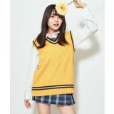 マスタード | ラインスクールニットベスト | WEGO【WOMEN】