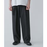 ブラック | ベルト付き トロミワイドスラックス 韓国 | WEGO【MEN】