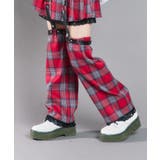 レッド | チェックロングレッグカバー サブカル 地雷 | WEGO【WOMEN】