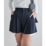 ネイビー | ピンストライプアウトポケットキュロット レディース 春 | WEGO【WOMEN】
