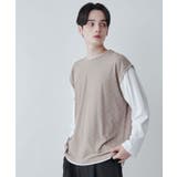 レイヤード ジャガードベストLSTee メンズ | WEGO【MEN】 | 詳細画像1