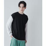 ブラックその他 | レイヤード ジャガードベストLSTee メンズ | WEGO【MEN】