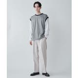 レイヤード ジャガードベストLSTee メンズ | WEGO【MEN】 | 詳細画像4