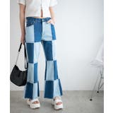 パッチワークローライズフレアデニムパンツ レディース 春 | WEGO【WOMEN】 | 詳細画像4
