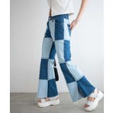 パッチワークローライズフレアデニムパンツ レディース 春 | WEGO【WOMEN】 | 詳細画像5