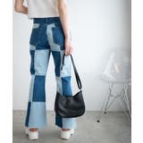 パッチワークローライズフレアデニムパンツ レディース 春 | WEGO【WOMEN】 | 詳細画像7