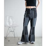 パッチワークローライズフレアデニムパンツ レディース 春 | WEGO【WOMEN】 | 詳細画像11