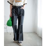 パッチワークローライズフレアデニムパンツ レディース 春 | WEGO【WOMEN】 | 詳細画像17