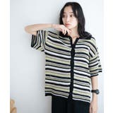 ブラック | マルチボーダークロシェシャツ レディース 春 | WEGO【WOMEN】