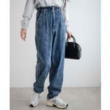 デニム中濃加工色 | ウエストフリルデニムマムパンツ レディース 秋 | WEGO【WOMEN】