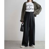 ハイウエストタックワイドスラックパンツ レディース 秋 | WEGO【WOMEN】 | 詳細画像6 