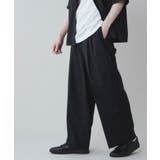 ブラック | TR ワイドストレートスラックス メンズ | WEGO【MEN】