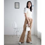チェックフレアスラックス レディース 秋 | WEGO【WOMEN】 | 詳細画像3