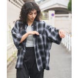 ブラックチェック1 | オンブレチェックBIGシャツ メンズ レディース | WEGO【MEN】