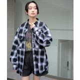ブラックチェック1 | チェックBIGシャツ レディース 秋 | WEGO【WOMEN】