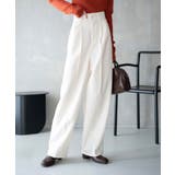 ホワイトアイボリー | ハイウエストセンタープレスワイドパンツ レディース 秋 | WEGO【WOMEN】