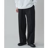 ブラック | トロミ ベルト付きワイドスラックス メンズ | WEGO【MEN】