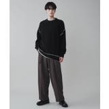 トロミ ベルト付きワイドスラックス メンズ | WEGO【MEN】 | 詳細画像3
