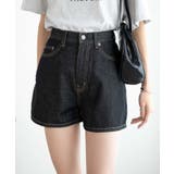 ブラック | デニム台形ショートパンツ レディース 秋 | WEGO【WOMEN】