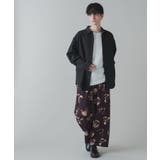 トロミ 総柄ワイドストレートスラックス メンズ | WEGO【MEN】 | 詳細画像4