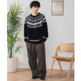 ベロアモール総柄ラグランプルオーバー | WEGO【MEN】 | 詳細画像2