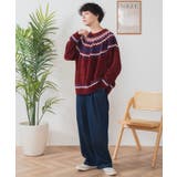 ベロアモール総柄ラグランプルオーバー | WEGO【MEN】 | 詳細画像3