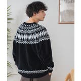 ベロアモール総柄ラグランプルオーバー | WEGO【MEN】 | 詳細画像11
