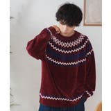 ベロアモール総柄ラグランプルオーバー | WEGO【MEN】 | 詳細画像14