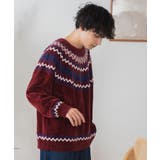 ベロアモール総柄ラグランプルオーバー | WEGO【MEN】 | 詳細画像17