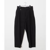 ブラック | 起毛TR ワイドストレートスラックス | WEGO【MEN】