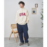 スウェットライクハーフZIPUSAプルオーバー メンズ レディース | WEGO【MEN】 | 詳細画像2