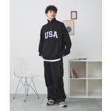 スウェットライクハーフZIPUSAプルオーバー メンズ レディース | WEGO【MEN】 | 詳細画像3