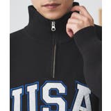 スウェットライクハーフZIPUSAプルオーバー メンズ レディース | WEGO【MEN】 | 詳細画像4