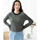 ブラック | リバーシブルニットトップス | WEGO【WOMEN】