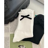 ホワイト | メローリボンクルーソックス | WEGO【WOMEN】