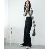 ハイウエストストレッチフレアデニムパンツ | WEGO【WOMEN】 | 詳細画像4 
