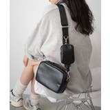 ブラック | ポーチ付きスクエアショルダー | WEGO【WOMEN】