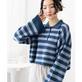 ボーダーニットポロ | WEGO【WOMEN】 | 詳細画像1
