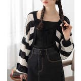 ブラックボーダー | メッシュリボンボレロ | WEGO【WOMEN】