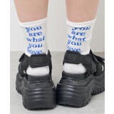バックラメロゴソックス | WEGO【WOMEN】 | 詳細画像1