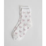 総柄リボンクルーソックス | WEGO【WOMEN】 | 詳細画像2