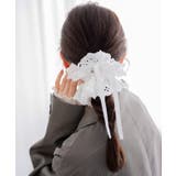 ホワイト | Lリボン付きレースシュシュ | WEGO【WOMEN】