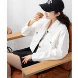 オフホワイト | ショートデニムジャケット | WEGO【WOMEN】