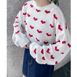 レッド | ハートメッシュニットプルオーバー | WEGO【WOMEN】