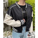 ブラック | 配色デザインブルゾン | WEGO【WOMEN】