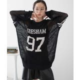 ブラック | ロゴメッシュジャガードニット | WEGO【WOMEN】