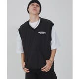 ブラック | ナイロンVネックベスト | WEGO【MEN】