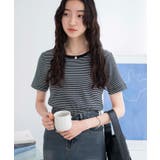 ブラックボーダー | コンパクトリブT | WEGO【WOMEN】