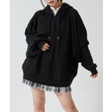 ブラック | ルーズフィットプルパーカー | WEGO【WOMEN】